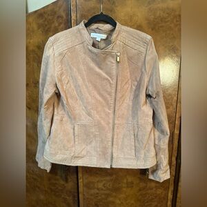 New York & Company Beige Leather Jacket